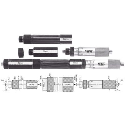 Нутромеры Vogel микрометрические с откручивающимися мерами